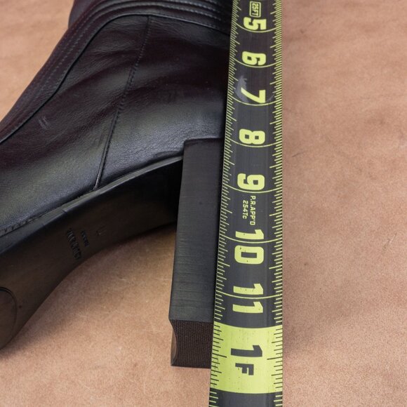 Aquatalia Wmn Illiana Weatherproof Zip Black Leather Block Heel Ankle Boots 11 - Picture 6 of 8